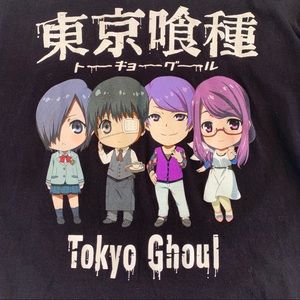 Tokyo Ghoul xs t-shirt Anime black w/ characters